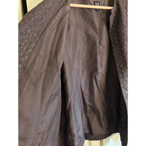 Eileen Fisher Quilted Silk Jacket – Size 1X – Plum Purple - Picture 3 of 9